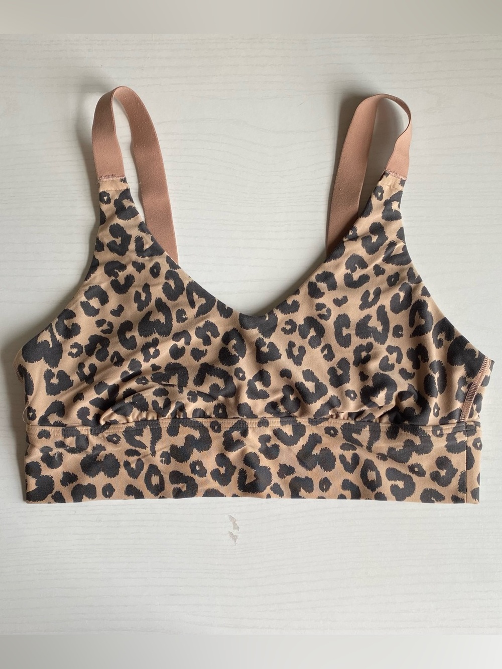 aerie Leopard Print Wireless Bralette in Tan and Black